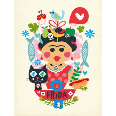 Poster Frida by Rogério Pinto - 29,5 x 40 cm