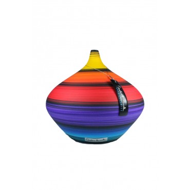 Vaso em Cerâmica Pintada Coleção Multicolor by Carolina Haveroth