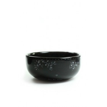 Bowl Cerâmica Preto Flores by Lu De Mari