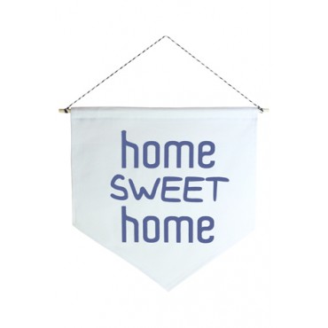 Wall Flag (Estandarte) Azul Marinho Home Sweet Home by Studio Mirabile