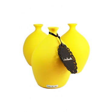 Jogo de Vasos em Cerâmica Pintada Coleção Amarelo NY by Carolina Haveroth