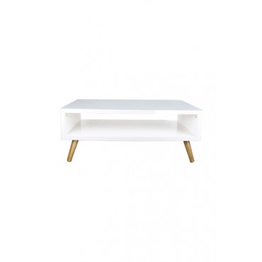 Mesa de Centro Retangular Off White Coleção Basic (90 cm x 35 cm x 54 cm)