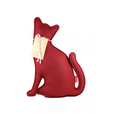 Peso de Porta e Aparador Gato Vermelho P by Paola Abiko 1