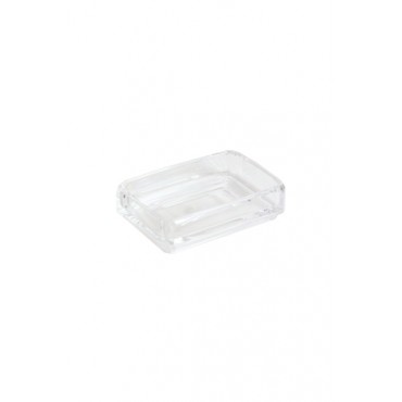 Saboneteira em Acrílico Transparente - 3x13x8cm - Coleção Mirabile Essential