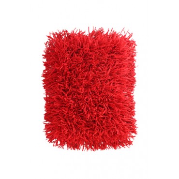 Tapete Cabeludo 60 x 40 cm - Vermelho - Coleção Mirabile Essential