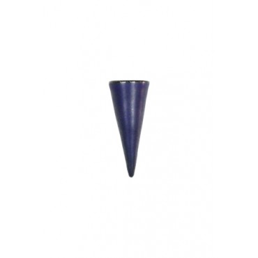 Vaso de Parede Cone Azul Escuro Fosco by Leí e Augusto Cerâmica (14 cm x 05 cm)