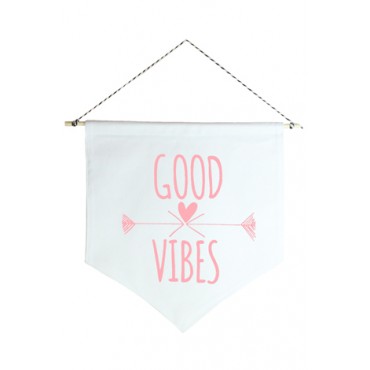 Wall Flag (estandarte) Rosa Good Vibes by Studio Mirabile