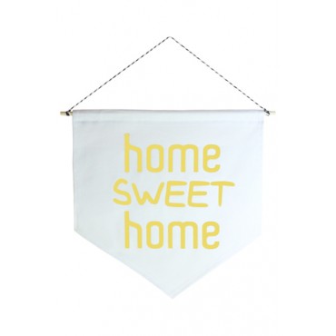 Wall Flag (Estandarte) Amarela Home Sweet Home by Studio Mirabile