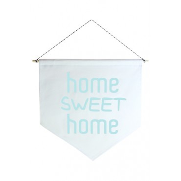 Wall Flag (Estandarte) Azul Home Sweet Home by Studio Mirabile