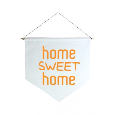 Wall Flag (Estandarte) Laranja Home Sweet Home by Studio Mirabile