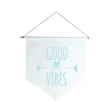 Wall Flag (estandarte) Azul Good Vibes by Studio Mirabile