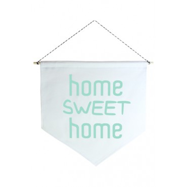 Wall Flag (Estandarte) Verde Home Sweet Home by Studio Mirabile