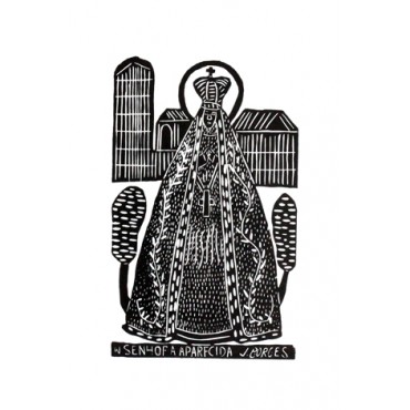 Xilogravura by J. Borges - Nossa Senhora Aparecida (Tamanho 66 x 48 cm)