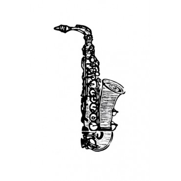 Xilogravura - Saxofone - by Nei Vital e o Cordel Urbano (40 x 50cm)