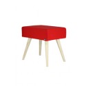 Banco Pé Palito Chanfrado Estofado Vermelho Linha Confort by Studio Mirabile
