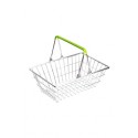 Cestinha Retrô Supermercado - Alça Verde Limão - 9x23x15cm - Coleção Mirabile Essential