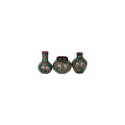 Conjunto de Mini Vasos Verde (3 peças) Marajoara by Polo Ceramista de Icoaraci  