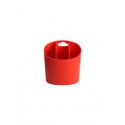 Escorredor para Talheres Vermelho em Acrílico - 14x14x11 cm - Coleção Mirabile Essential
