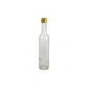 Garrafa de Vidro Transparente com Tampa Dourada- Coleção Mirabile Essential (31 cm x 07 cm)