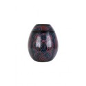 Vaso Azul Oval Marajoara by Polo Ceramista de Icoaraci (30 cm x 20 cm)