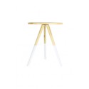 Mesa Lateral Pé Palito Redonda em Madeira Maciça Linha Organic by Studio Mirabile