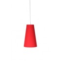 Pendente com Cúpula Cônica em Tecido Vermelho P Linha Essential by Studio Mirabile