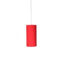 Pendente com Cúpula Redonda Longa em Tecido Vermelho Linha Essential by Studio Mirabile