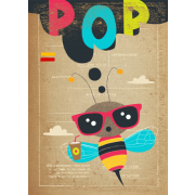 Poster Abelha Pop by Rogério Pinto - 29,5 x 40 cm