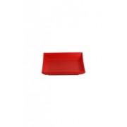 Bandeja Plástica Quadrada Vermelha - 3x15x15cm - Coleção Mirabile Essential