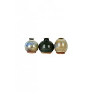 Conjunto de Mini Vasos Verde (3 peças) by Leí e Augusto Cerâmica (07 cm x 07 cm)
