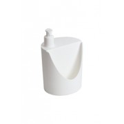 Dispenser para detergente e esponja - Branco - 19x10x9cm - Coleção Mirabile Essential