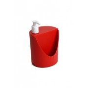 Dispenser para detergente e esponja - Vermelho - 19x10x9cm - Coleção Mirabile Essential