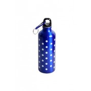 Garrafa em Alumínio Azul com Bolinhas - 500 ml - 22x7x7 cm - Coleção Mirabile Essential