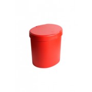 Lixeirinha Prática Vermellha - 17x17x15cm - Coleção Mirabile Essential