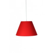 Pendente com Cúpula Cônica em Tecido Vermelho G Linha Essential by Studio Mirabile