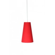 Pendente com Cúpula Cônica em Tecido Vermelho P Linha Essential by Studio Mirabile