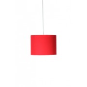 Pendente com Cúpula Redonda em Tecido Vermelho Linha Essential by Studio Mirabile