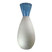 Vaso Cerâmica Natural com Azul by Paula Almeida