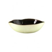 Bowl em Cerâmica Esmaltada Bege e Marrom Escuro by Paula Almeida