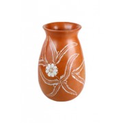 Vaso Marrom Floral by Coqueiro Campo (30 cm x 20cm)