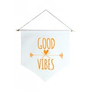 Wall Flag (estandarte) Laranja Good Vibes by Studio Mirabile