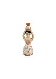 Boneca com roupa Listrada by Coqueiro Campo- (20 cm x 7cm)