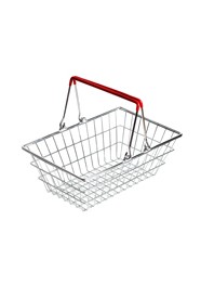 Cestinha Retrô Supermercado - Alça Vermelha - 9x23x15cm - Coleção Mirabile Essential