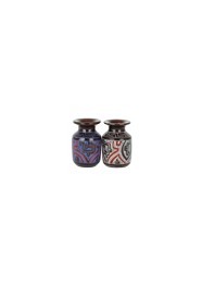 Conjunto de Mini Vasos Colorido (2 peças) Marajoara by Polo Ceramista de Icoaraci 