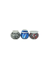 Conjunto de Mini Vasos Colorido (3 peças) Marajoara by Polo Ceramista de Icoaraci 