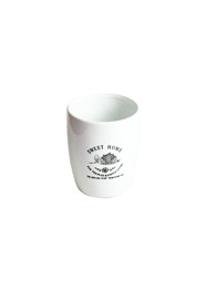 Copo para Pia de Banheiro em Porcelana Branca - 10x8x8cm - Coleção Mirabile Essential