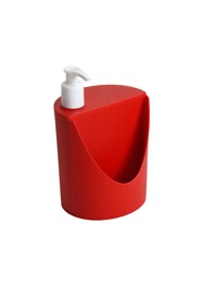 Dispenser para detergente e esponja - Vermelho - 19x10x9cm - Coleção Mirabile Essential