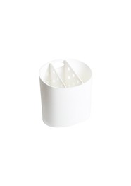 Escorredor para Talheres Branco em Acrílico - 14x14x11 cm - Coleção Mirabile Essential