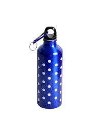 Garrafa em Alumínio Azul com Bolinhas - 500 ml - 22x7x7 cm - Coleção Mirabile Essential