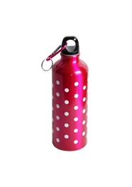 Garrafa em Alumínio Pink com Bolinhas - 500 ml - 22x7x7 cm - Coleção Mirabile Essential